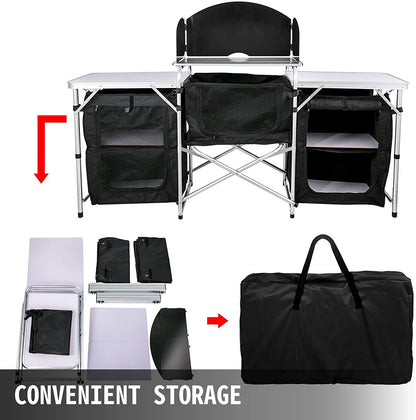 Camping Kitchen Table Portable Folding Camp Cook Table