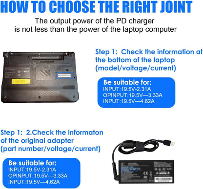 Universal USB-C Charger Cable Laptop Charger