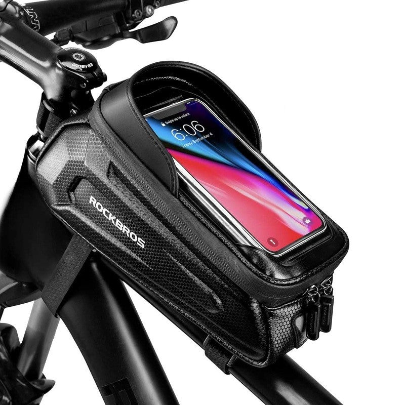 Waterproof Cycling  Bicycle Front Bag 1.7L Top Tube Mount for 6.8" below phones