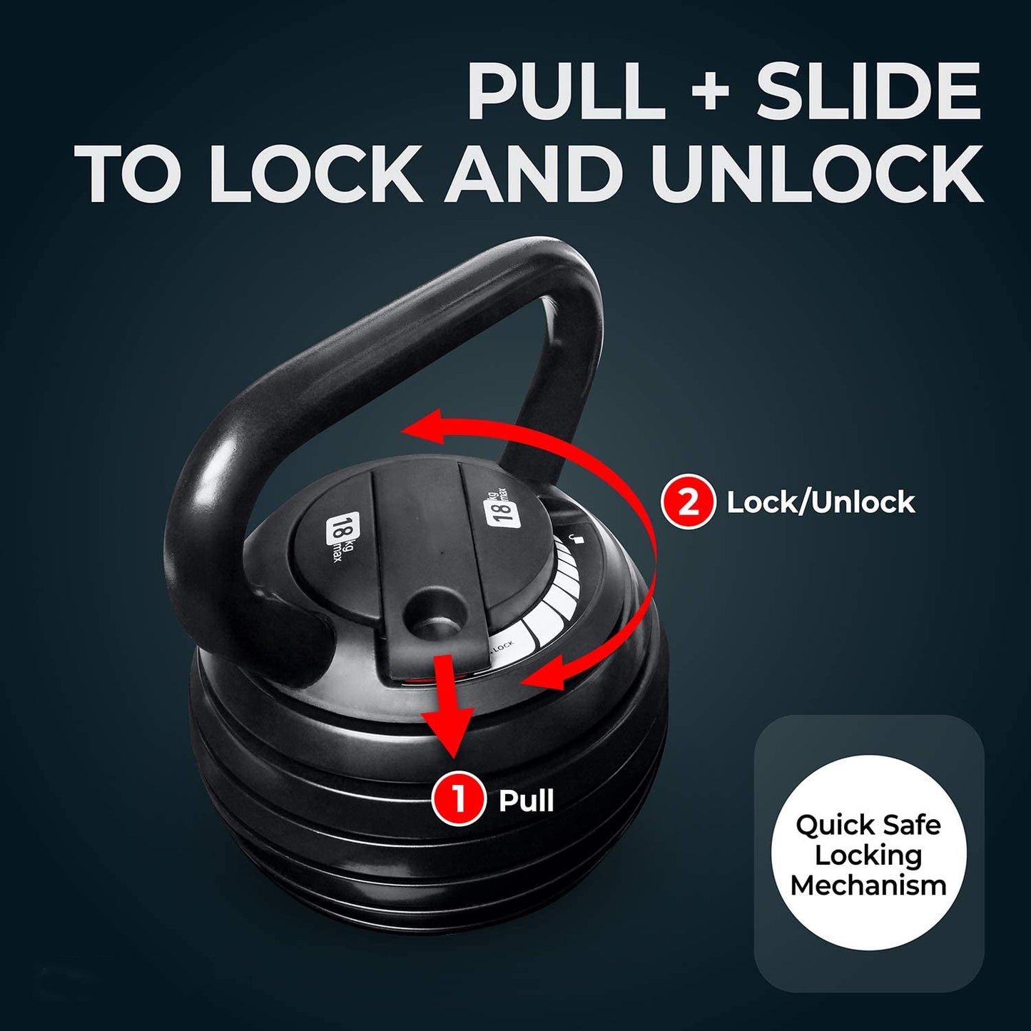 Adjustable Kettlebell 18kg/40lbs