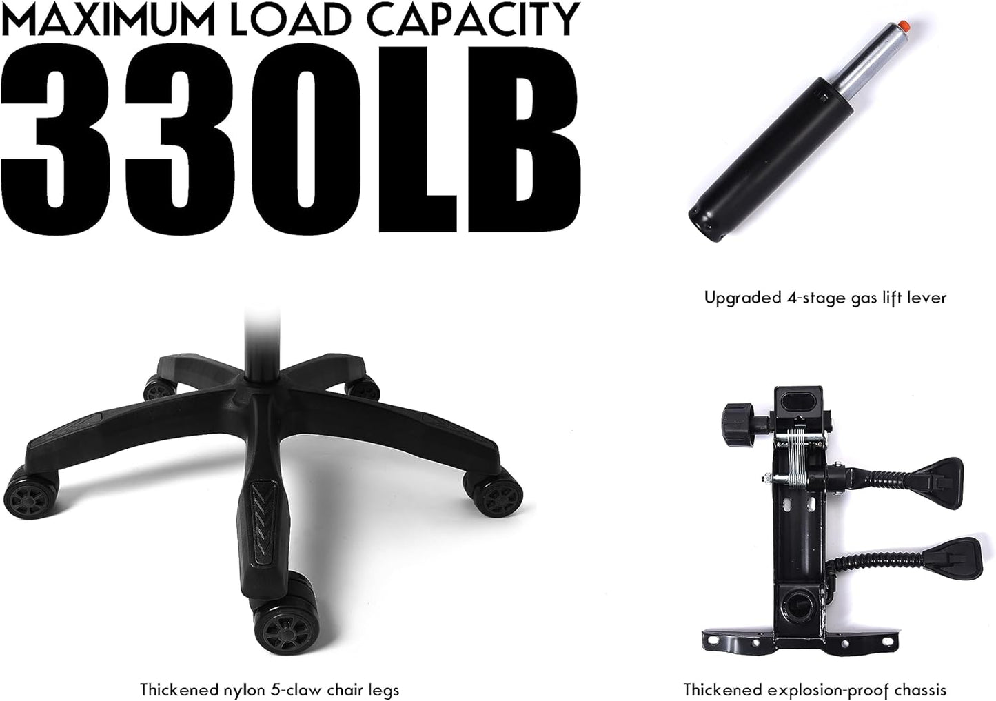 Gaming Chair with Footrest - RGB Gaming Chair with Speakers & Lights