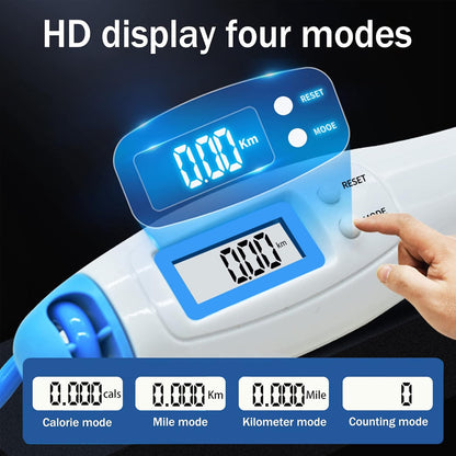 Cordless Skipping Digital Jump Rope (Blue/White)