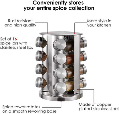 Spice Rack Stand 16 Jars