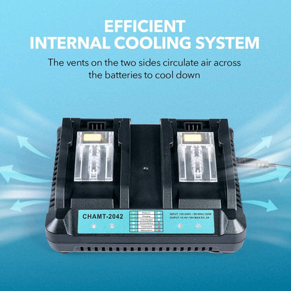 Makita Battery Charger DC18RD Dual Port Charger for Makita Battery