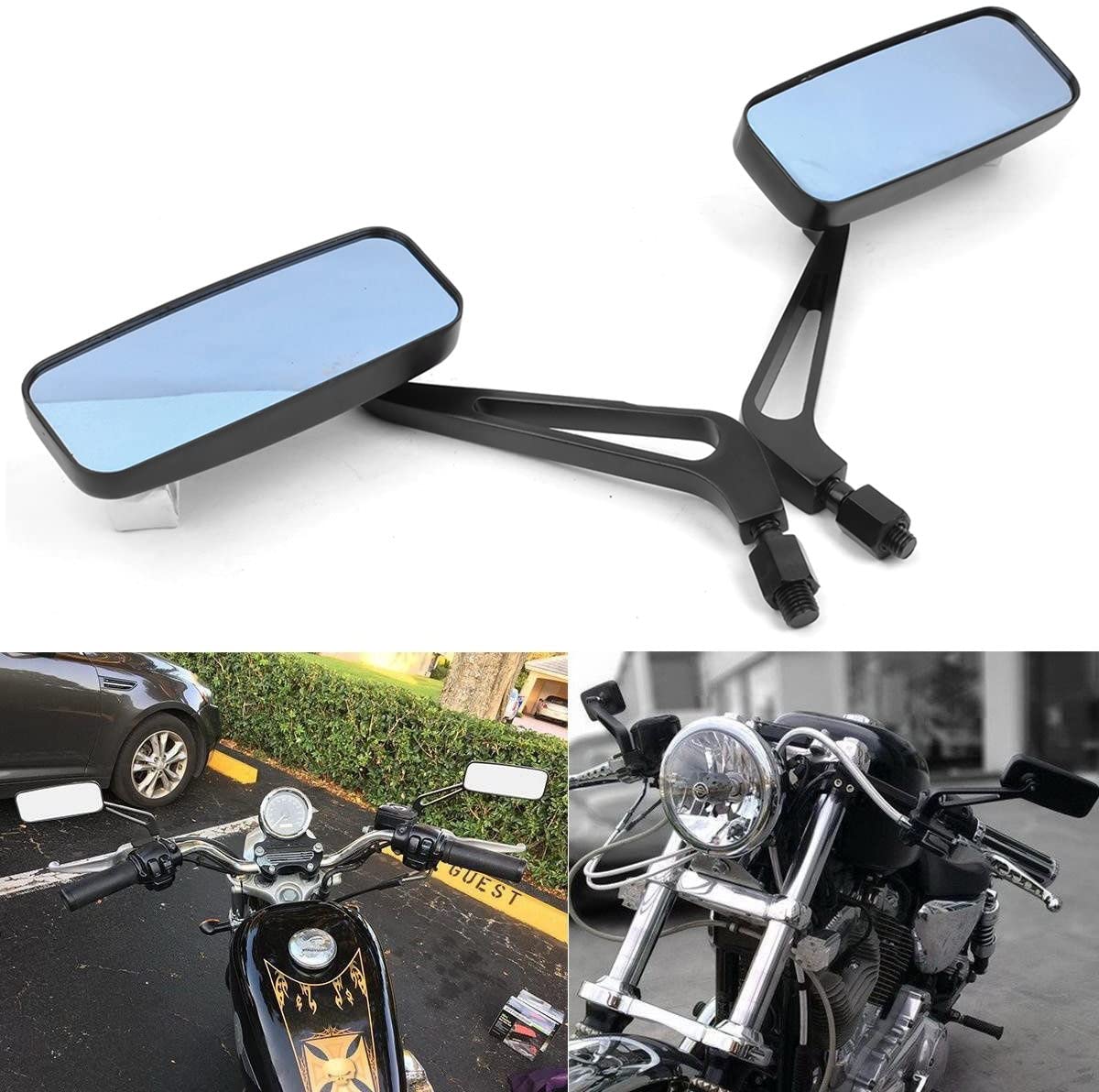 Motorcycle Rear Mirrors suitable for Yamaha, Honda, Harley