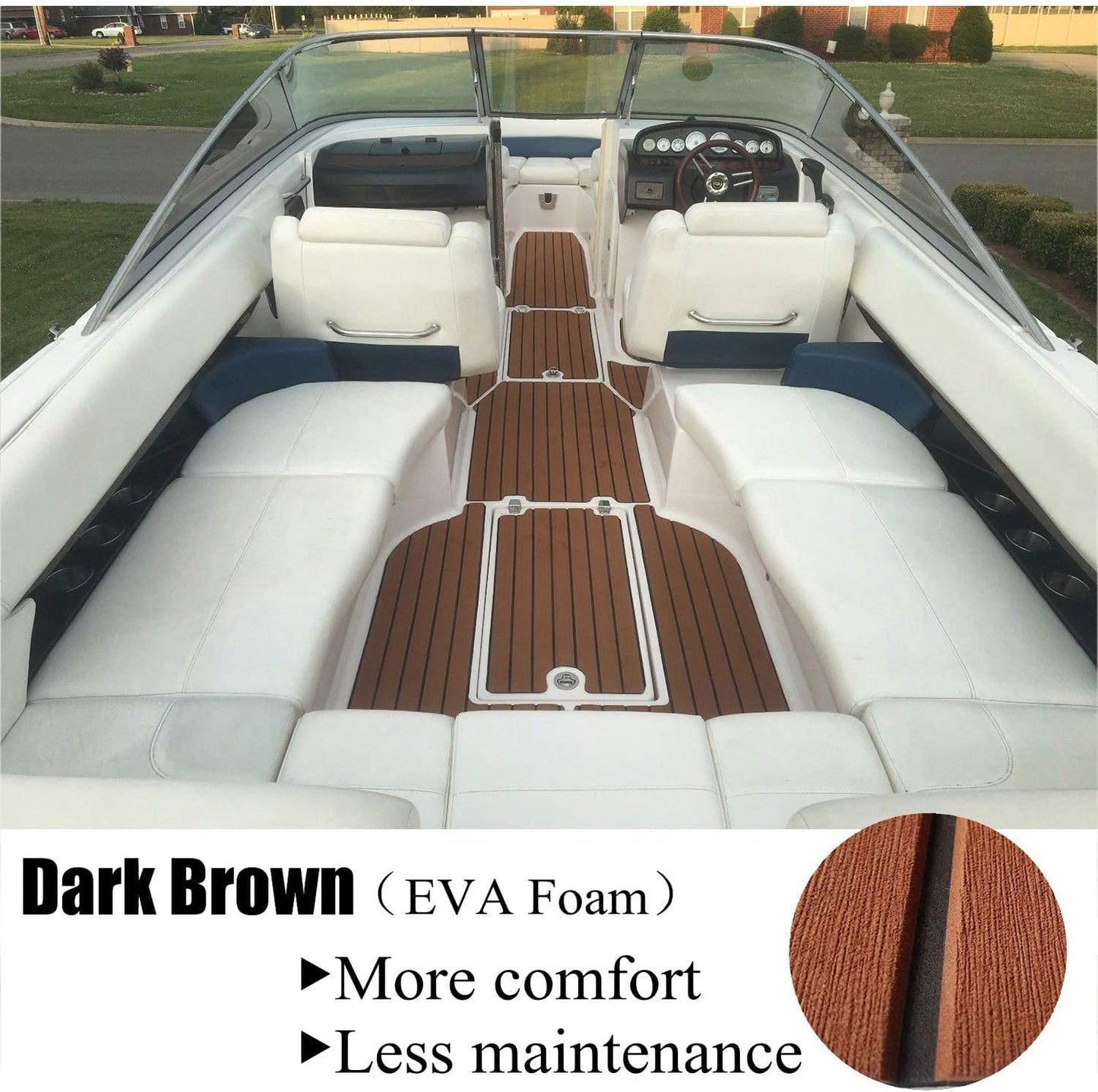 Marine Carpet Teak Boat Flooring Mat EVA