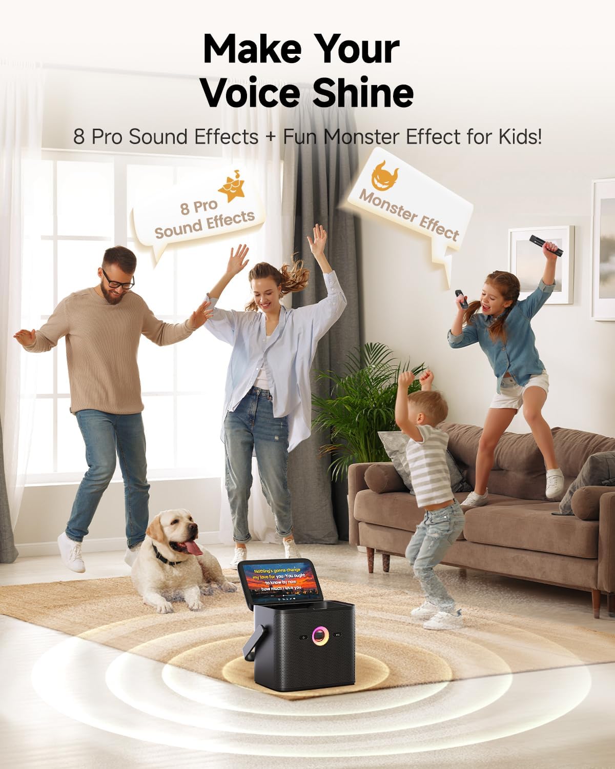 Ikarao S3 Karaoke Machine System With 7″ Touch Screen Wireless Mic