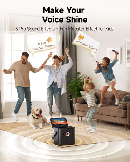 Ikarao S3 Karaoke Machine System With 7″ Touch Screen Wireless Mic