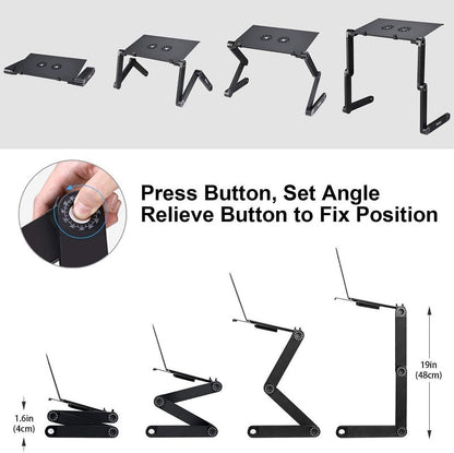 Adjustable Laptop Stand with Mouse Pad