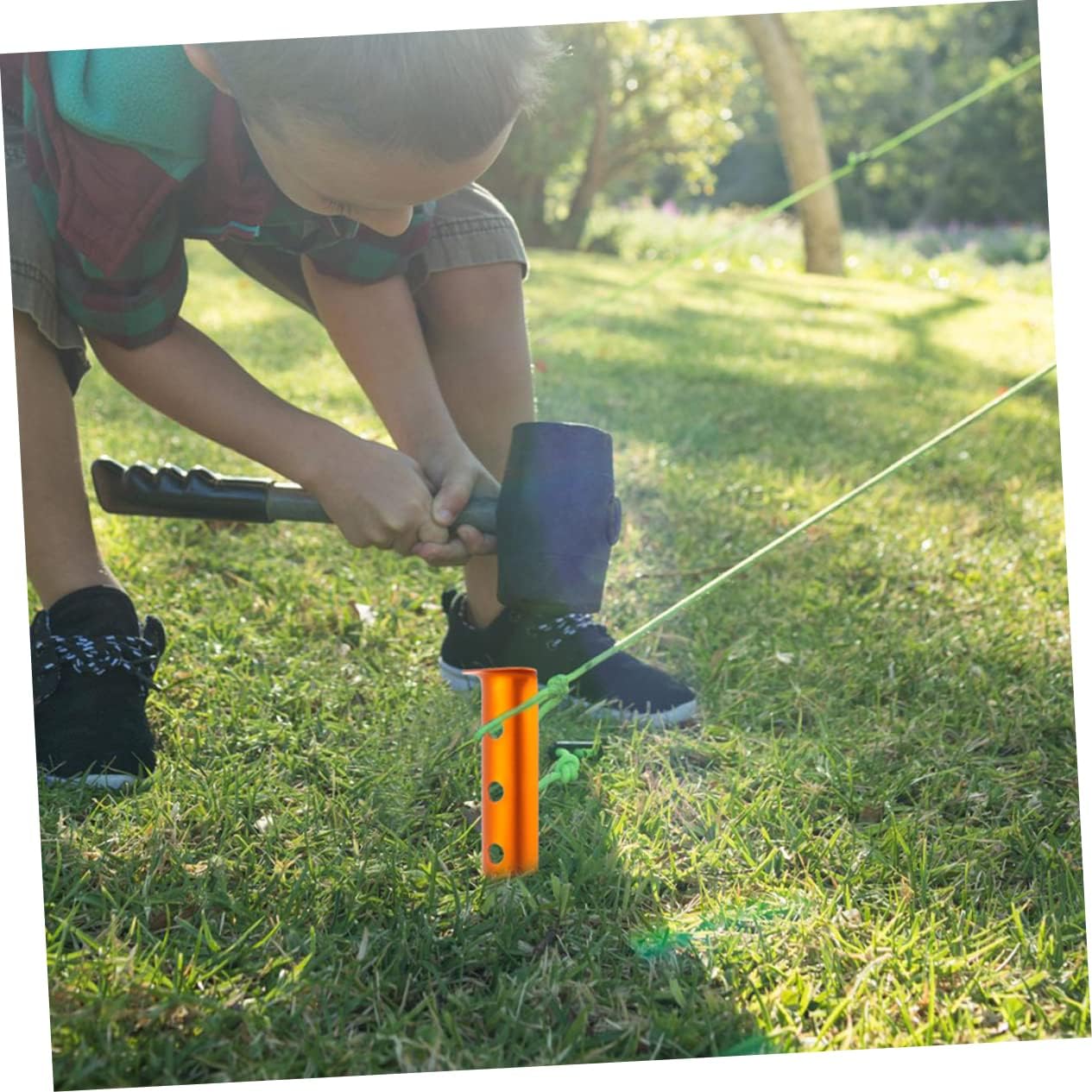 ECOTREK Snow & Sand Tent Stakes – 31cm Aluminum U-Shaped Pegs for Camping & Beach JP5604