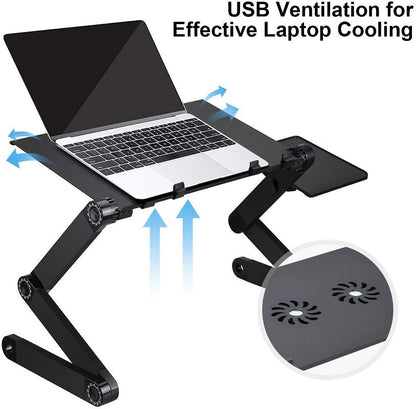 Adjustable Laptop Stand with Mouse Pad