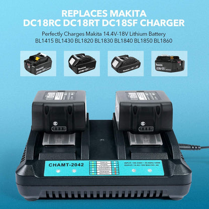 Makita Battery Charger DC18RD Dual Port Charger for Makita Battery