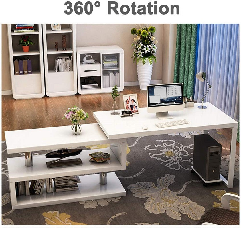 Computer Desk Table with bookshelf