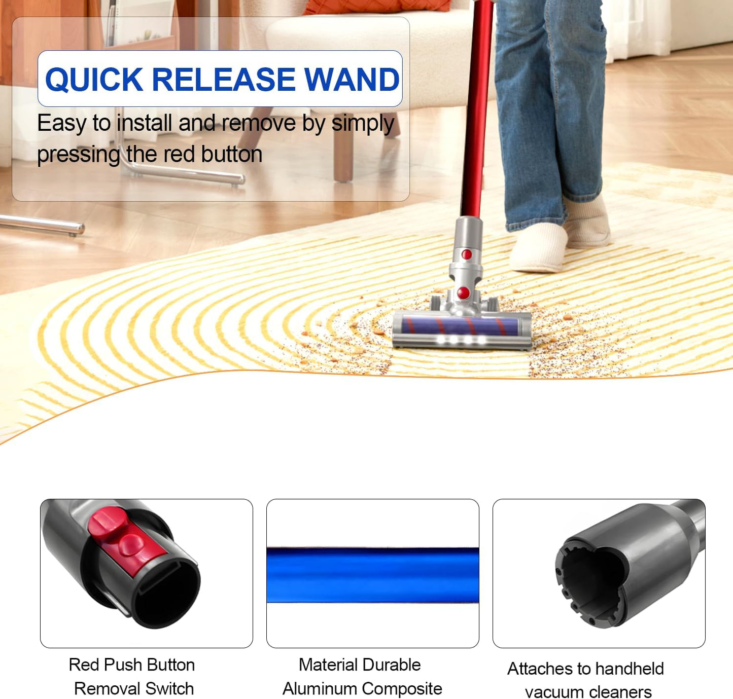 Dyson Wand Stick Extension Tube V7 V8 V10 V11 V15 Detect Animal Absolute