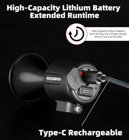 Bike Horn Bell 120db rechargeable Handlebar mount