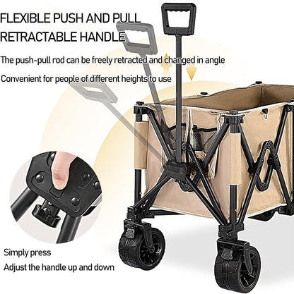 Heavy Duty Collapsible Trolley,Wagon Cart – Extra Large 260L, All-Terrain Wheels