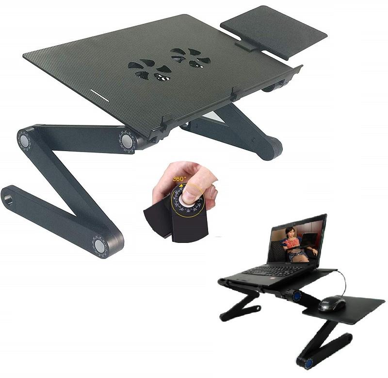 Adjustable Laptop Stand with Mouse Pad