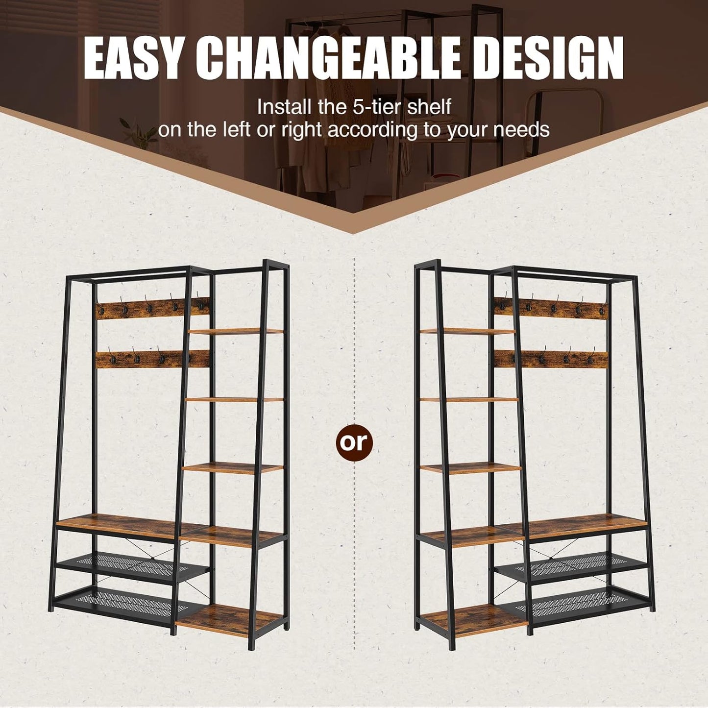 Coat Rack Clothes Rack Wardrobe Clothes Organizer
