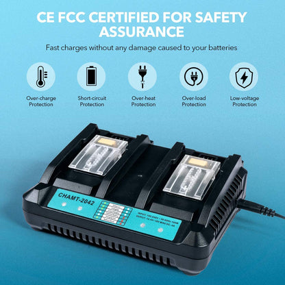 Makita Battery Charger DC18RD Dual Port Charger for Makita Battery