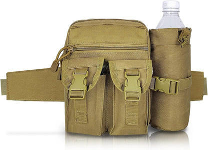 Waterproof Waist Bag with Removable Bottle Pouch - Multi-Pocket Outdoor Sports BL7013