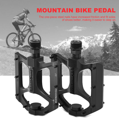 Mountain Bike Pedals LED Pedals Bicycle Flat Pedals (Black)