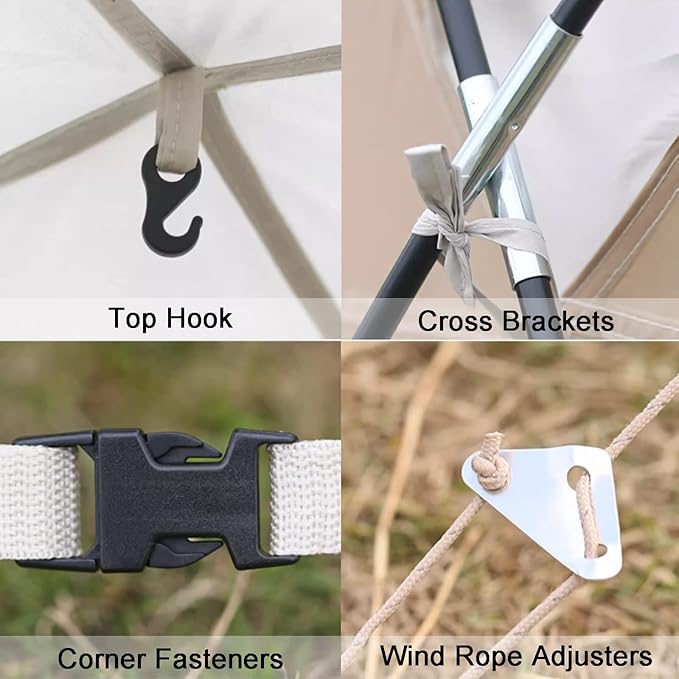 Dome Canopy Gazebo Tent – 4.2 × 4.2 × 2.3 m