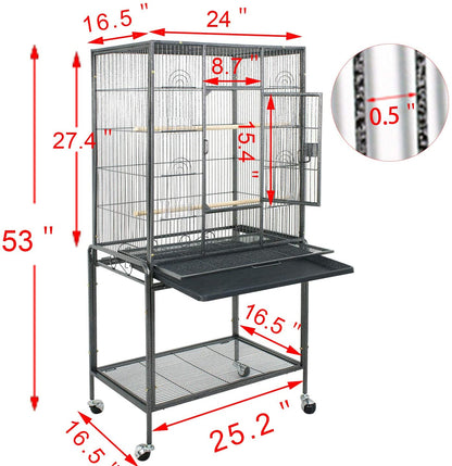 Bird Cage Parrot Aviary Perch Carrier