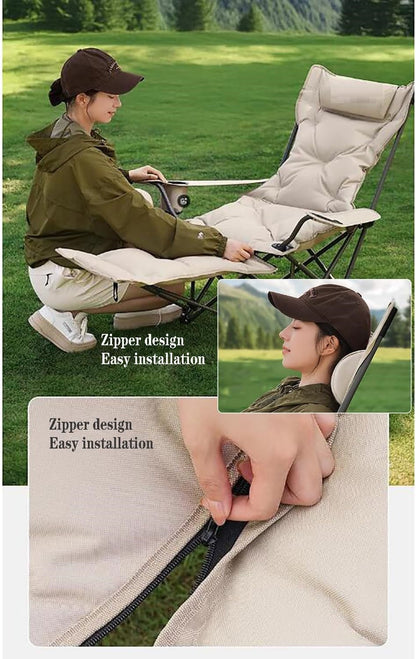 Folding Camping Chair with Footrest & Recline – 2-in-1 Portable Outdoor Chair FY1352