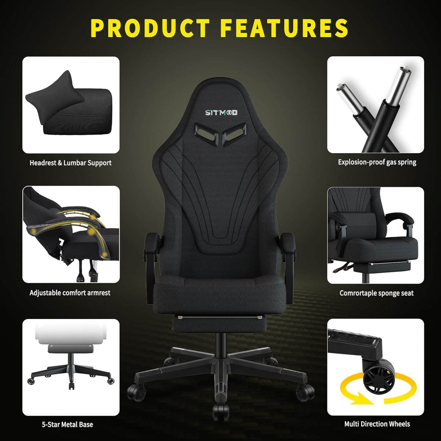 Gaming Chair Ergonomic Video Game Chair