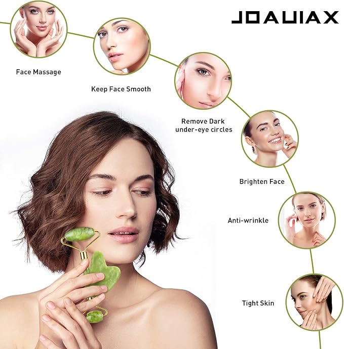 Jade Roller and Gua Sha Massager Set