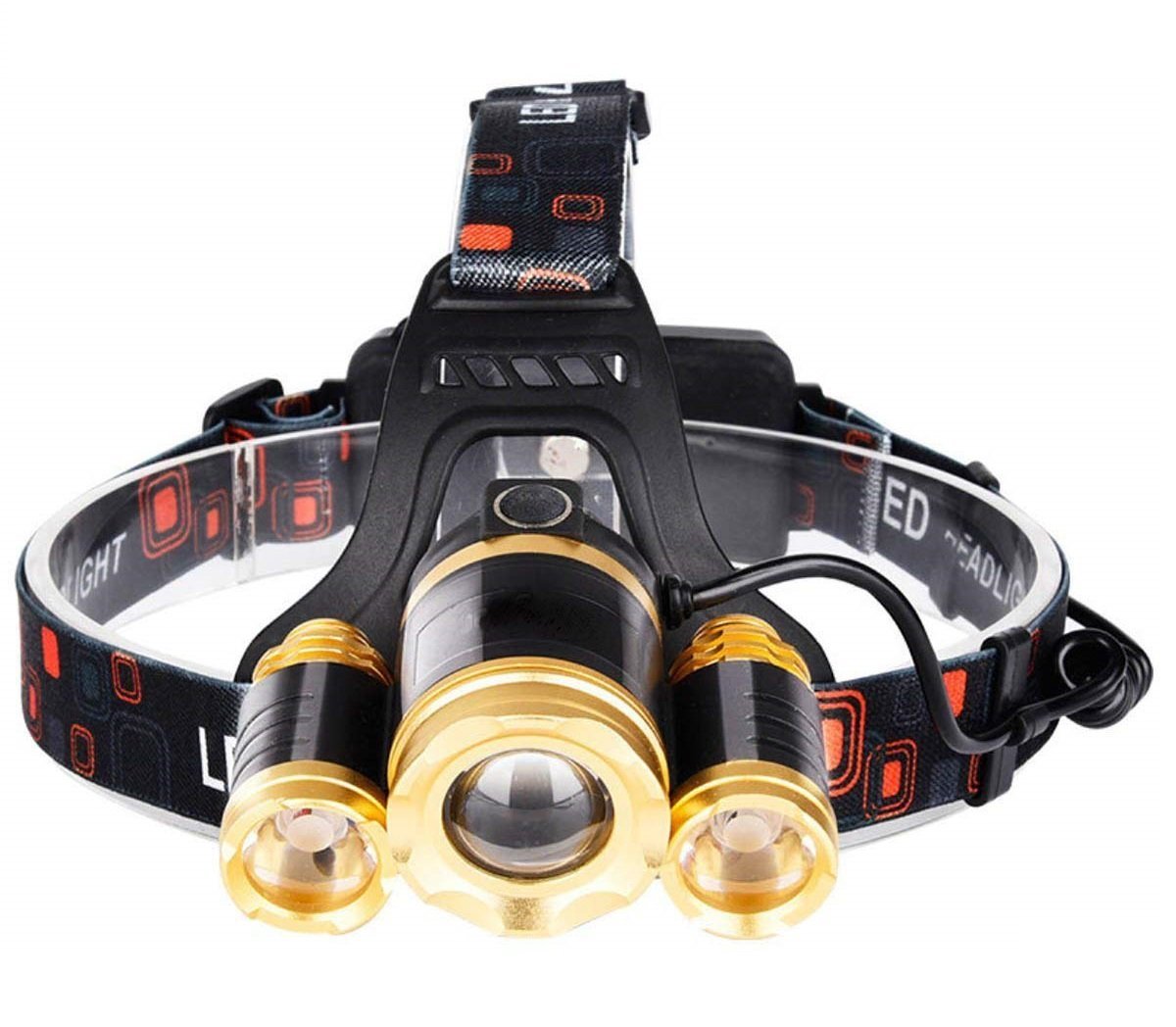 Rechargeable Waterproof Headlamp Flashlight