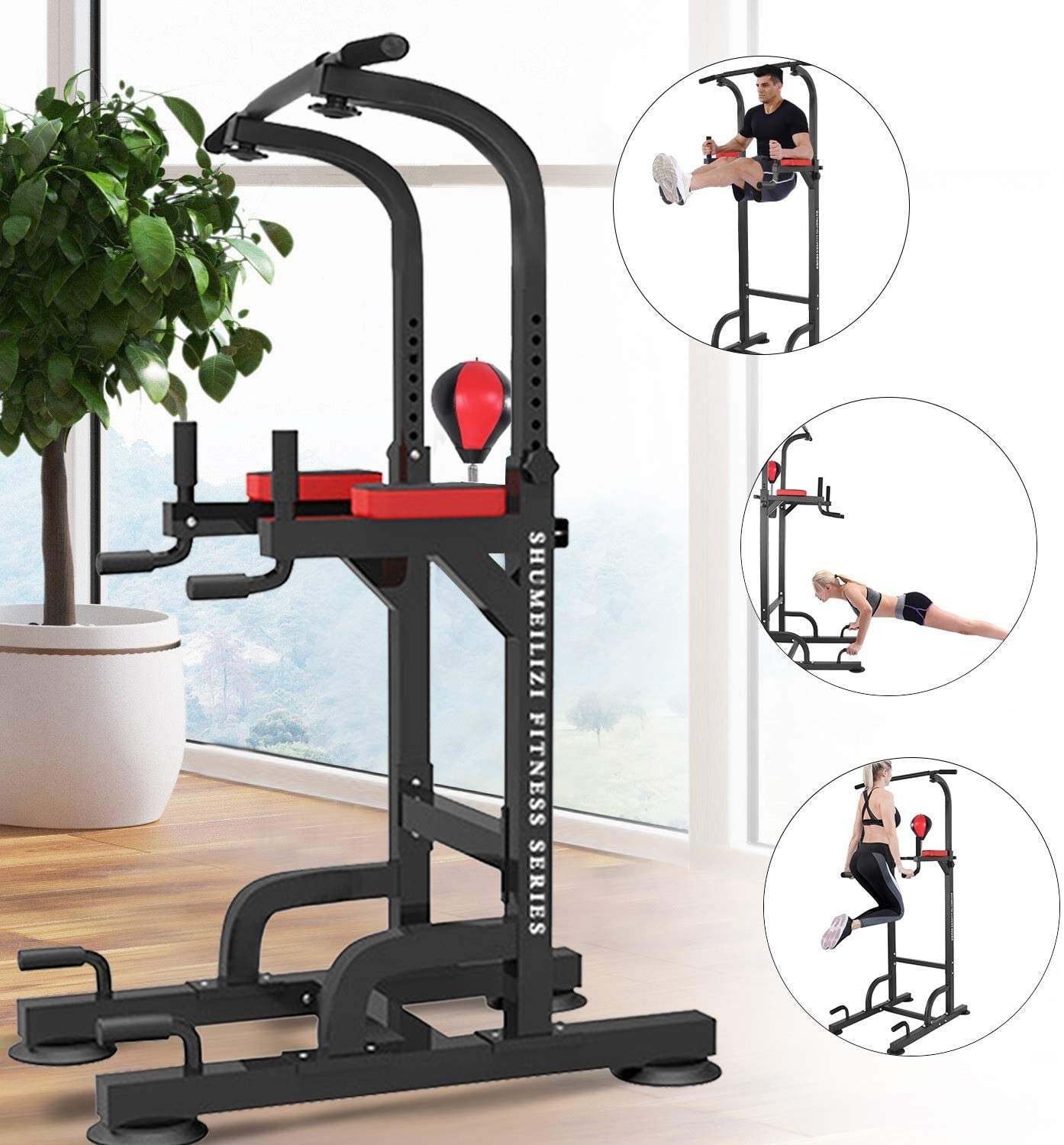 Chin Up Pull Up Chin Up Station Power Tower with Boxing