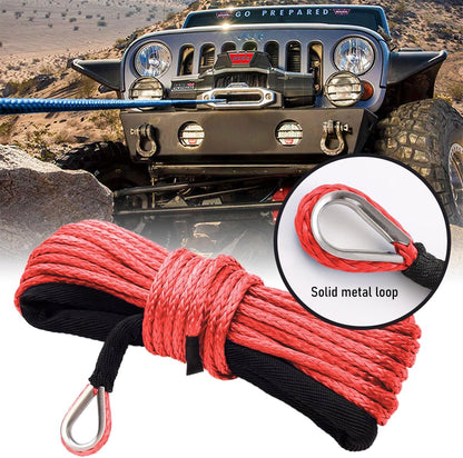 Synthetic Winch Rope Red 15m 6mm
