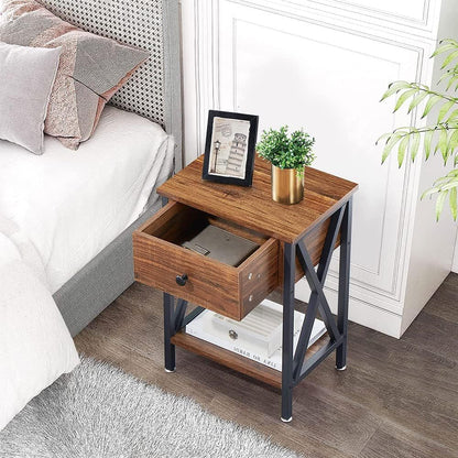 Bedside Table Nightstands with Drawer