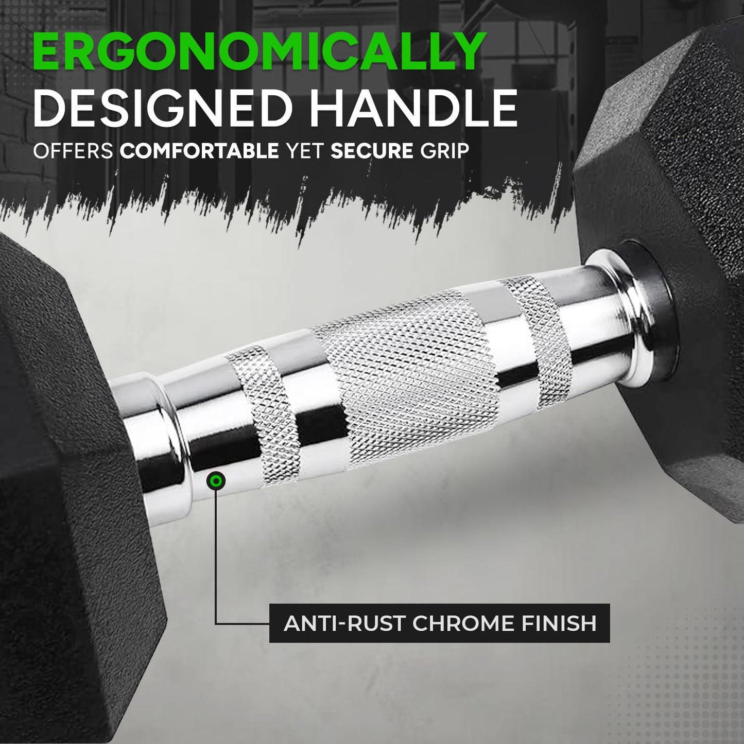 Hexagonal Dumbbell Set 12.5Kg Each