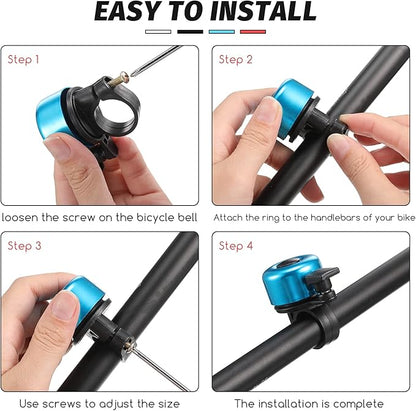 Ecotrek Aluminium Alloy Bicycle Bell – Loud & Clear 75dB Bike Horn CC4271