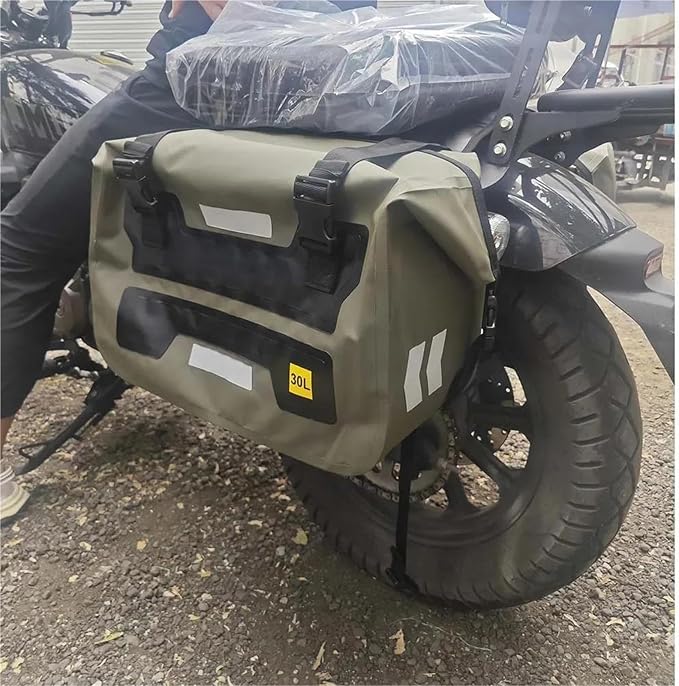 ECOTREK Motorcycle Saddlebags – Double Side Saddle Bag, 60L Waterproof Pannier YJ7303