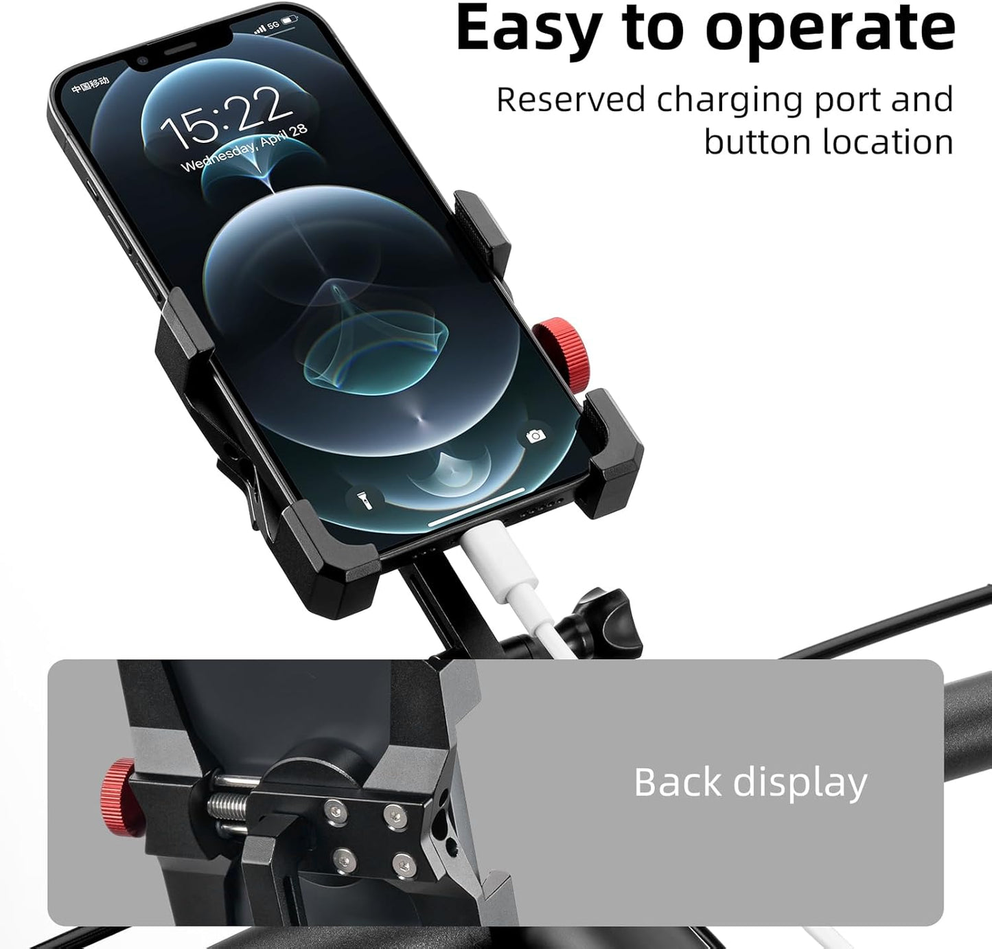 Aluminum Handlebar Mobile Phone Holder for Bike Motorcycle
