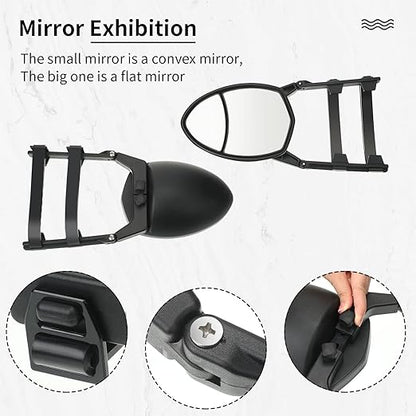 Car Rearview Clamp-On Towing Mirrors