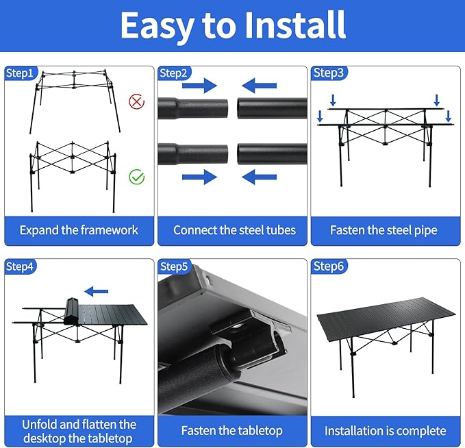 120 cm Portable Folding Camping Table – Roll-Up Outdoor Cooking & Picnic Table ZF1409