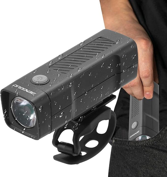 Ecotrek Bicycle Front Light Rechargeable 3 Modes High Lumens TG110017