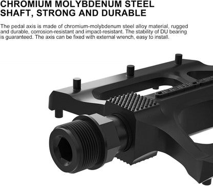 Mountain Bike Pedals LED Pedals Bicycle Flat Pedals (Black)