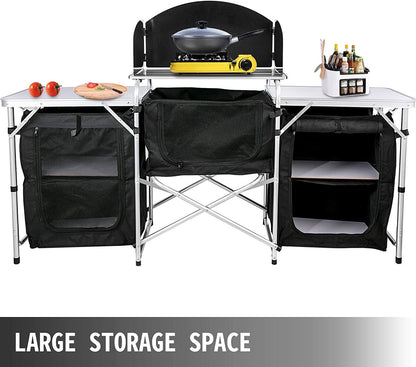 Camping Kitchen Table Portable Folding Camp Cook Table