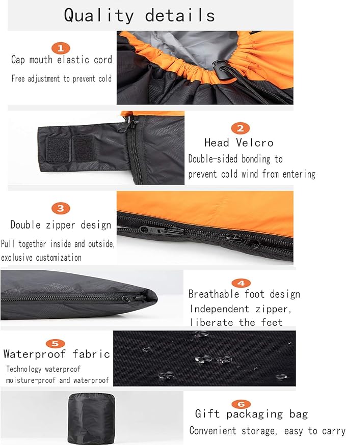 Outdoor Single Duck Down Sleeping Bag LLL5017