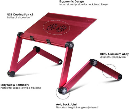 Adjustable Laptop Stand with Mouse Pad