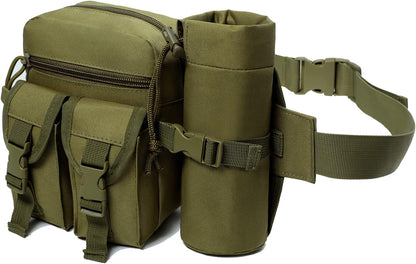 Waterproof Waist Bag with Removable Bottle Pouch - Multi-Pocket Outdoor Sports BL7013