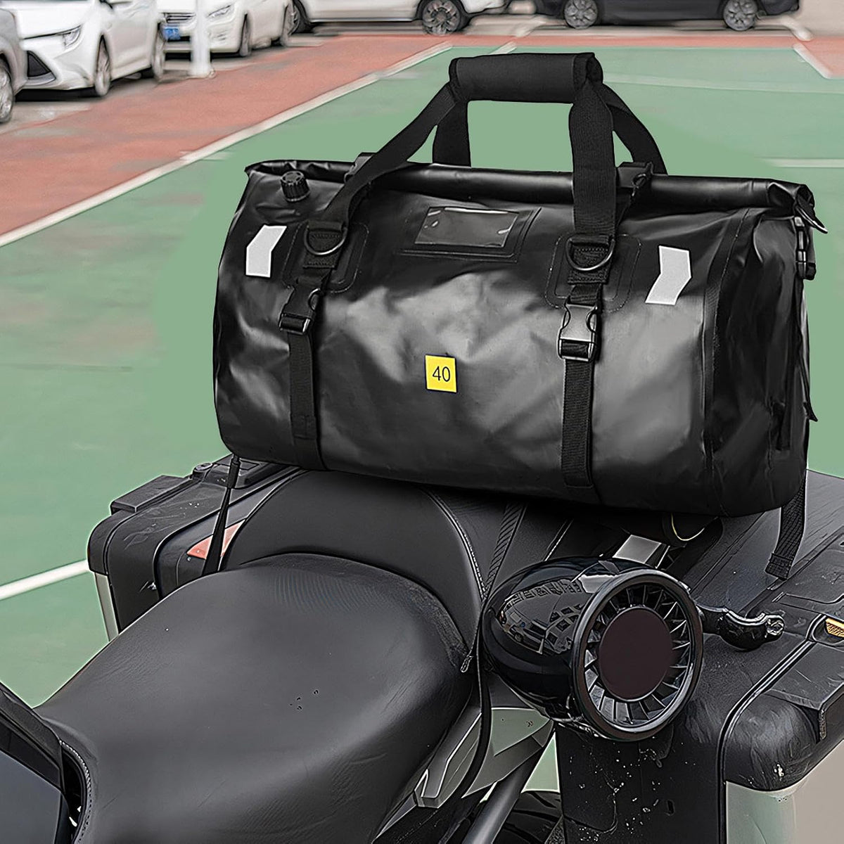 Waterproof Motorcycle Tail Bag – 40L / 66L Roll-Top PVC Duffle BQF11412
