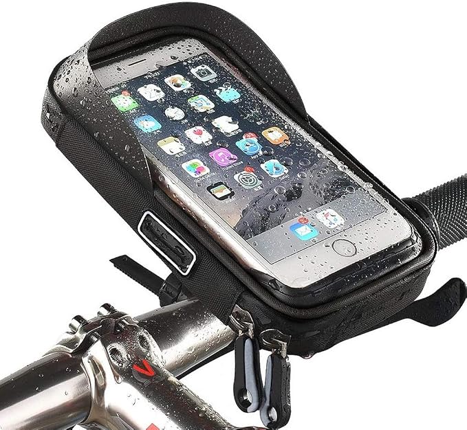 6.4 inch Universal Bicycle Phone Holder & Waterproof Handlebar Mount Bag TG116611