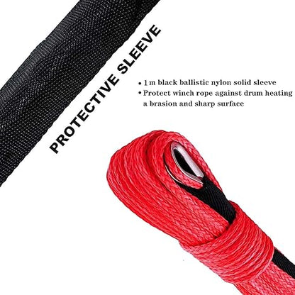 Synthetic Winch Rope Red 15m 6mm