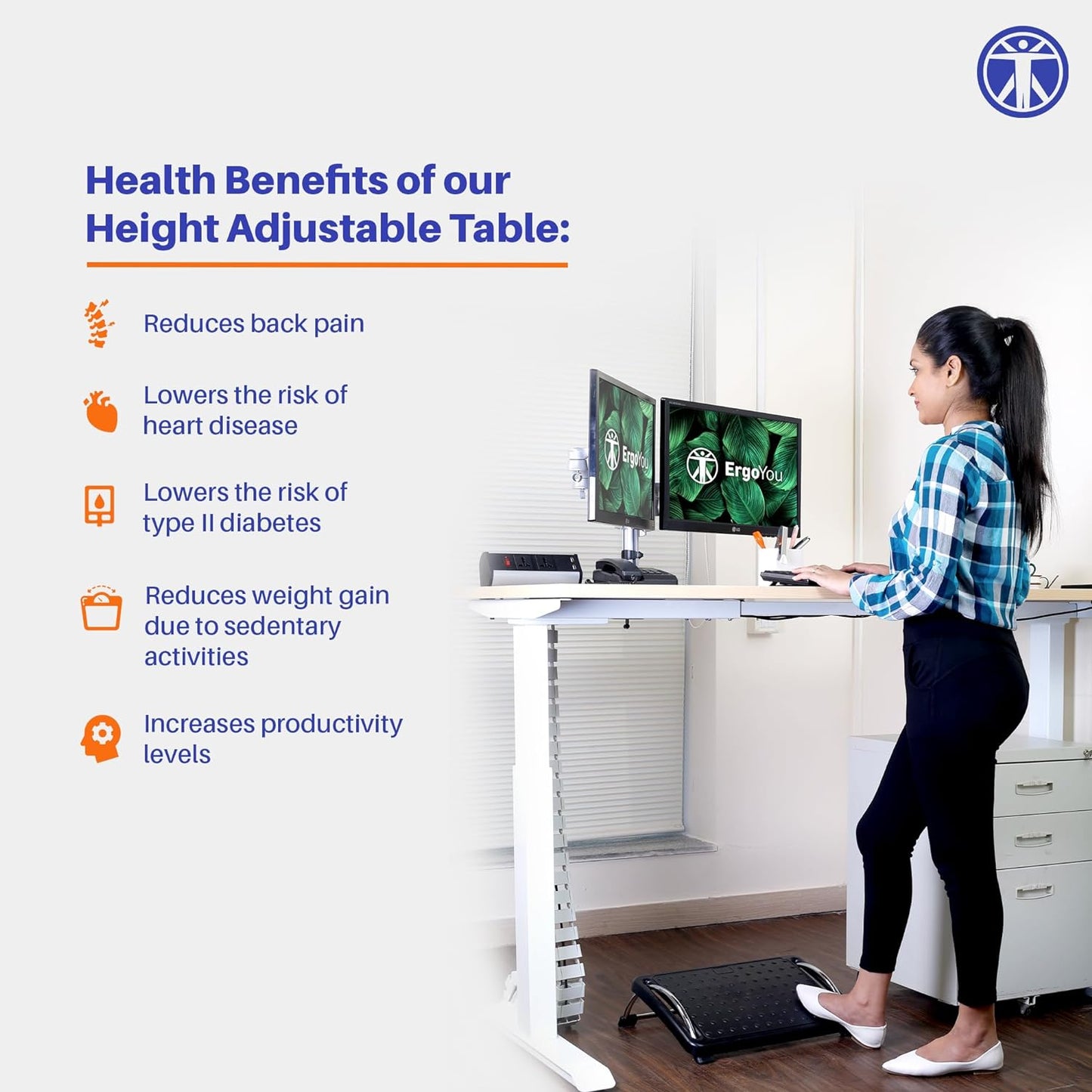 Height Adjustable Desk Table 140CM